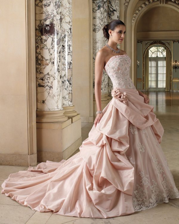 Pink Couture Bridal Gown By Mon Cheri Designer Courtney03 